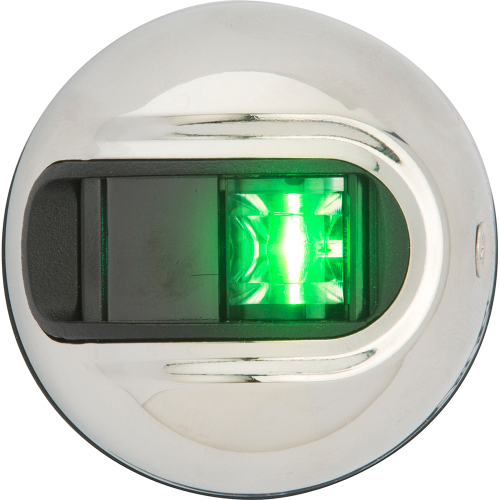 Attwood Marine - Attwood LightArmor Vertical Surface Mount Navigation Light - Starboard (Green) - Stainless Steel - 2NM