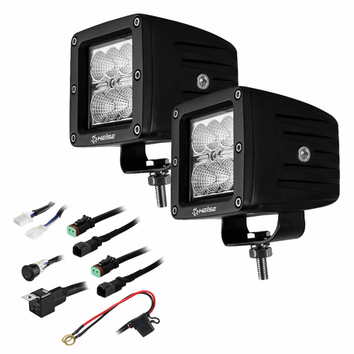 HEISE LED Lighting Systems - HEISE 6 LED Cube Light - Flood Beam - 3" - 2 Pack