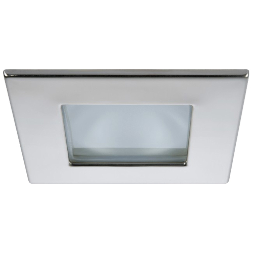 Quick - Quick Marina XP Downlight LED - 4W, IP66, Screw Mounted - Square Stainless Bezel, Square Warm White Light
