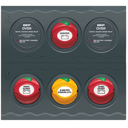 BEP Marine - BEP Battery Management Contour Connect Panel f/Twin Engines w/VSR's