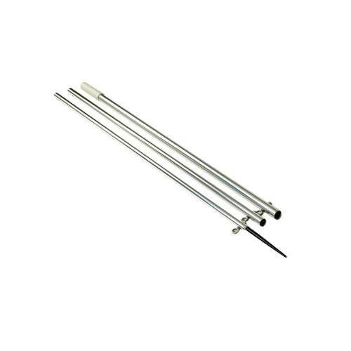 Lee's Tackle - Lee&#39;s 15&#39; Bright Silver/Black Spike - Step Tube 1-3/8" - No Spreader