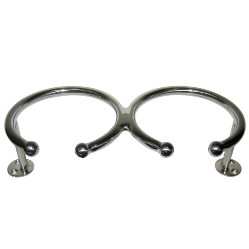 Whitecap - Whitecap Top Mount Ring SS Cup Holder - 2-Drink - Base Mount