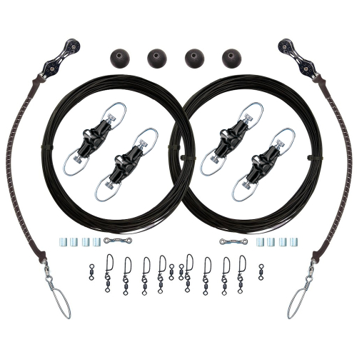 Rupp Marine - Rupp Double Rigging Kit w/Nok-Outs - 320&#39; Black Mono