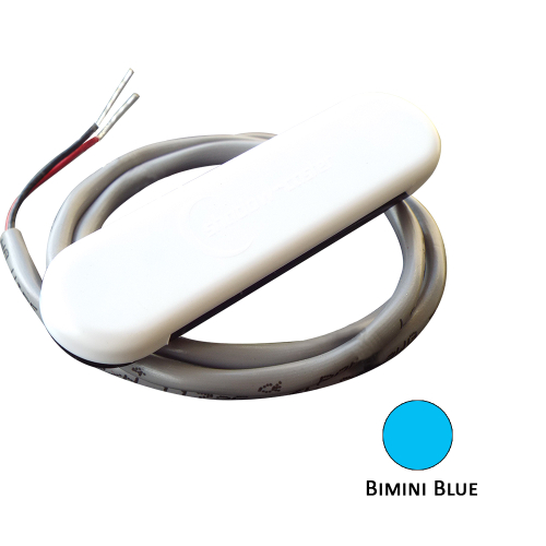 Shadow-Caster LED Lighting - Shadow-Caster Courtesy Light w/2' Lead Wire - White ABS Cover - Bimini Blue - 4-Pack