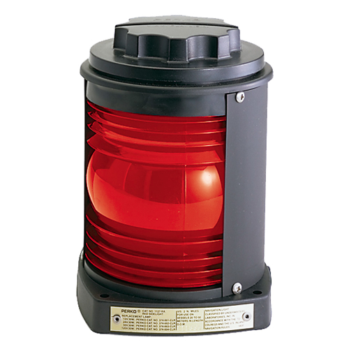 Perko - Perko Side Light - Black Plastic, Red Lens