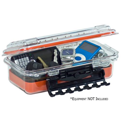 Plano - Plano Waterproof Polycarbonate Storage Box - 3500 Size - Orange/Clear