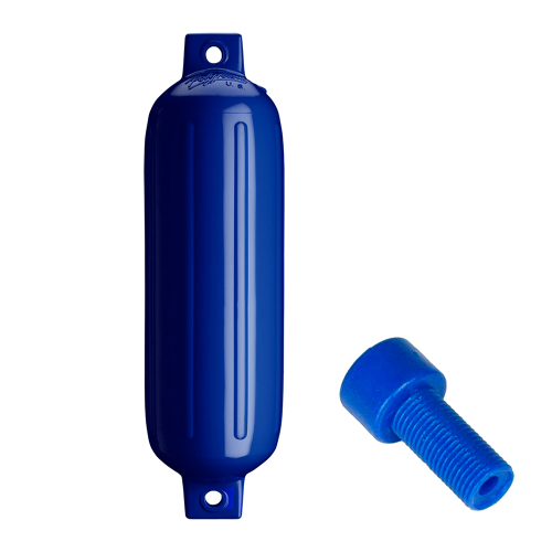 Polyform U.S. - Polyform G-4 Twin Eye Fender 6.5" x 22" - Cobalt Blue w/Air Adapter