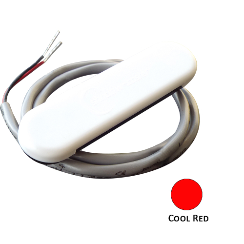 Shadow-Caster LED Lighting - Shadow-Caster Courtesy Light w/2' Lead Wire - White ABS Cover - Cool Red - 4-Pack