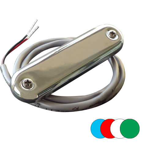 Shadow-Caster LED Lighting - Shadow-Caster Courtesy Light w/2' Lead Wire - 316 SS Cover - RGB Multi-Color - 4-Pack