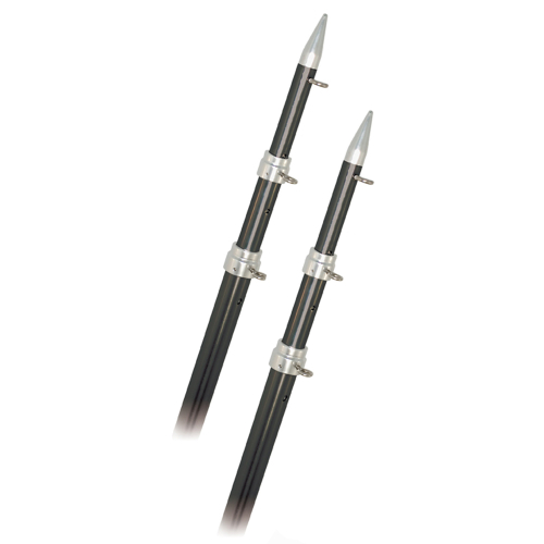 Rupp Marine - Rupp 15' Fixed Carbon Fiber Outrigger Poles 1.5" - Silver