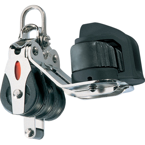 Ronstan - Ronstan Series 20 Ball Bearing Block - Triple - Becket - Cam Cleat - 2-Axis Shackle Head