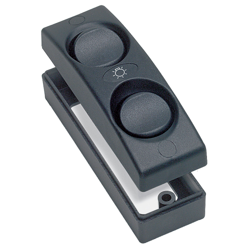 Marinco - Marinco Contour 1100 Series Double Interior Switch - On/Off - Black