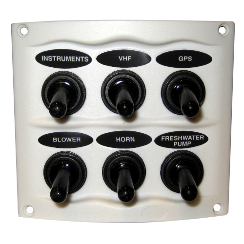 Marinco - Marinco Waterproof Panel - 6 Switches - White