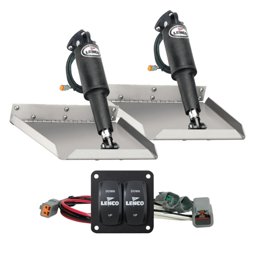Lenco Marine - Lenco 12" x 12" Edge Mount Trim Tab Kit w/Double Rocker Switch Kit