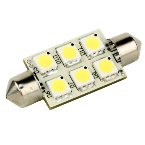 Lunasea Lighting - Lunasea Single-Sided 6 LED Festoon - 10-30VDC/1.5W/97 Lumens - Warm White