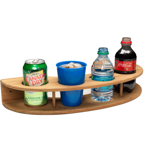 Whitecap - Whitecap Teak Curved Four-Drink Rack