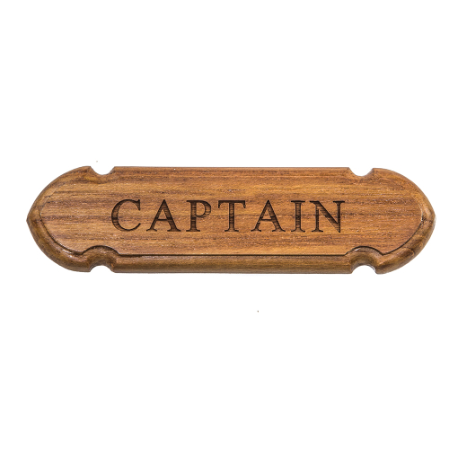 Whitecap - Whitecap Teak "CAPTAIN" Name Plate