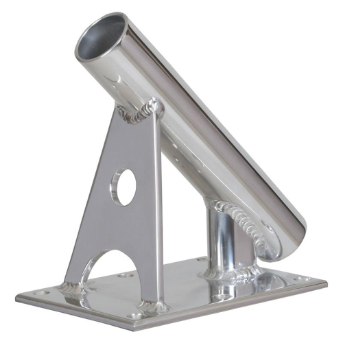Lee's Tackle - Lee's MX Pro Series Fixed Angle Center Rigger Holder - 45&#176; - 1.5" ID - Bright Silver