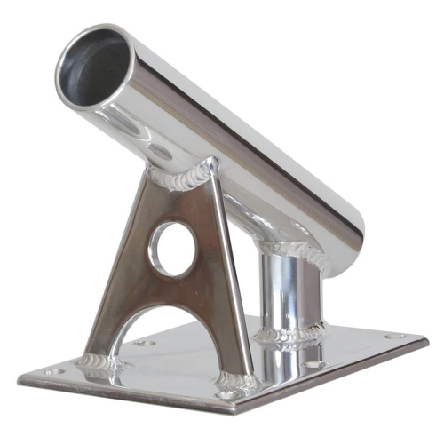 Lee's Tackle - Lee's MX Pro Series Fixed Angle Center Rigger Holder - 30&#176; - 1.5" ID - Bright Silver