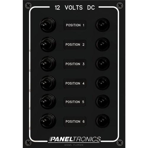 Paneltronics - Paneltronics Waterproof Panel - DC 6-Position Toggle Switch & Circuit Breaker