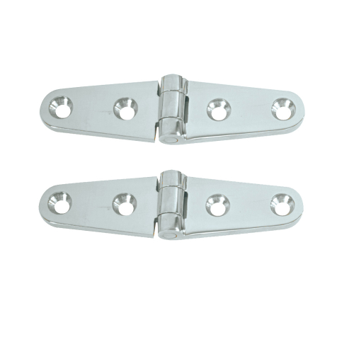 Whitecap - Whitecap Strap Hinge - CP/Brass - 4" x 1" - Pair