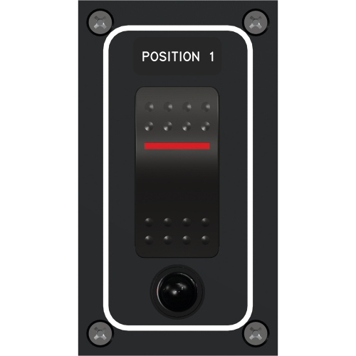 Paneltronics - Paneltronics Waterproof Panel - DC 1-Position Illuminated Rocker Switch & Circuit Breaker