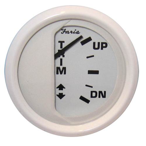 Faria Beede Instruments - Faria Dress White 2" Trim Gauge (J/E/Suzuki Outboard)
