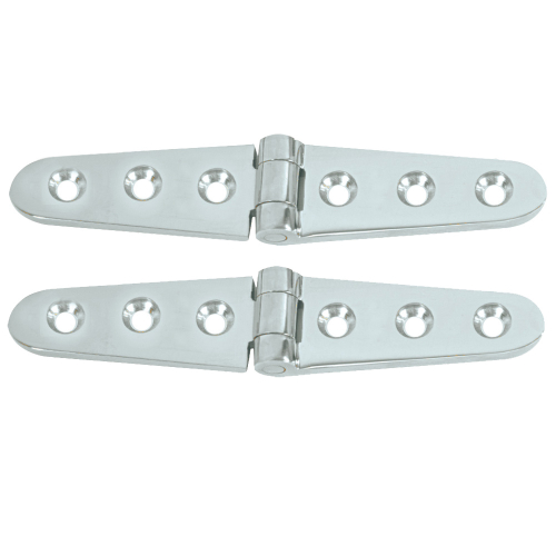 Whitecap - Whitecap Strap Hinge - CP/Brass - 6" x 1-1/8" - Pair