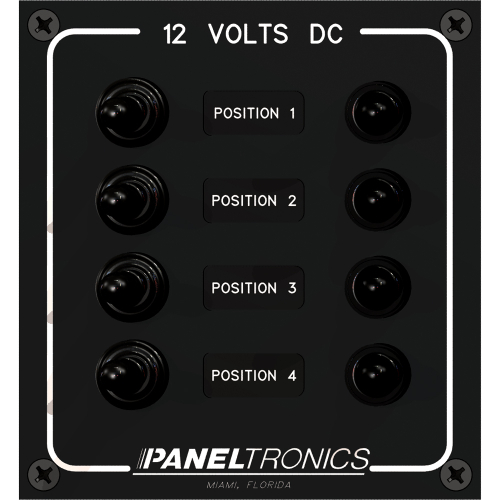Paneltronics - Paneltronics Waterproof Panel - DC 4-Position Toggle Switch & Circuit Breaker
