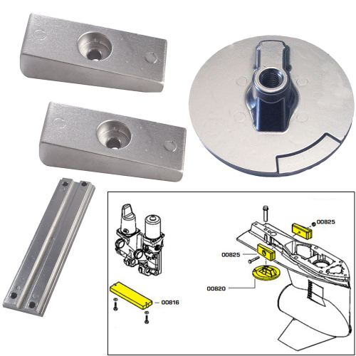 Tecnoseal - Tecnoseal Anode Kit w/Hardware - Mercury Verado 4 - Magnesium
