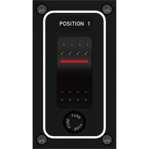 Paneltronics - Paneltronics Waterproof Panel - DC 1-Position Illuminated Rocker Switch & Fuse