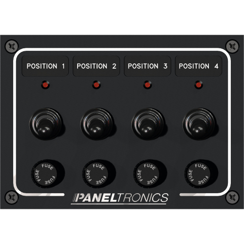 Paneltronics - Paneltronics Waterproof Panel - DC 4-Position Toggle Switch & Fuse w/LEDs