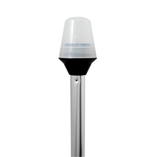 Attwood Marine - Attwood Frosted Globe All-Around Pole Light w/2-Pin Locking Collar Pole - 12V - 24"