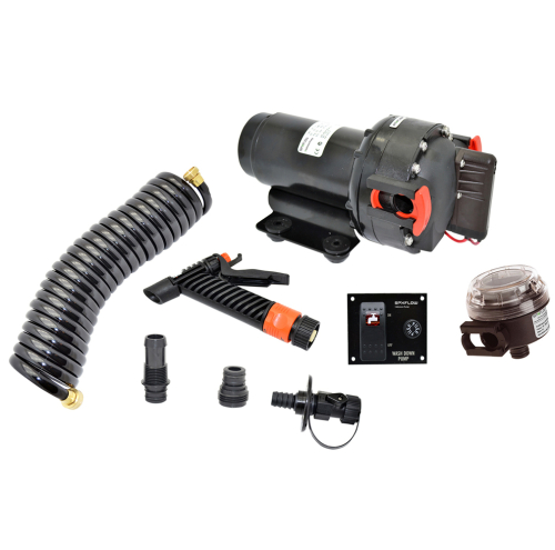 Johnson Pump - Johnson Pump 5.2 GPM Aqua Jet Washdown Pump Kit w/Hose - 24V