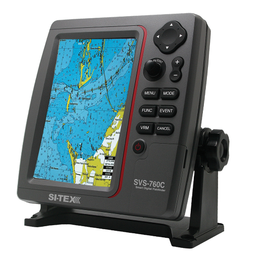SI-TEX - SI-TEX SVS-760C Digital Chartplotter w/Navionics+ Flexible Coverage