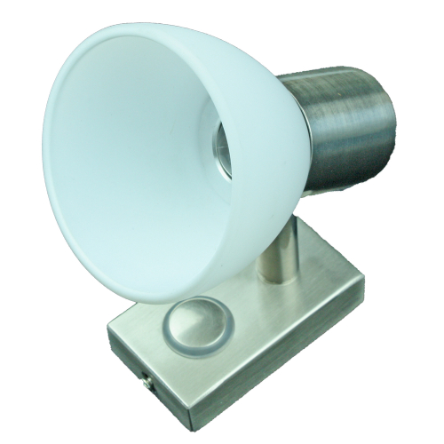 Lunasea Lighting - Lunasea LED Wall Mount Light Fixture - Touch Dimming - Brushed Nickel - Warm White - 3W
