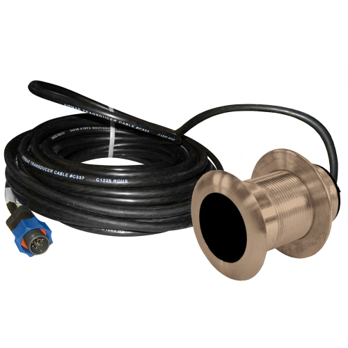 Lowrance - Lowrance B117 0&#176; 50/200kHz Thru-Hull Depth/Temp w/Blue Connector - 600W