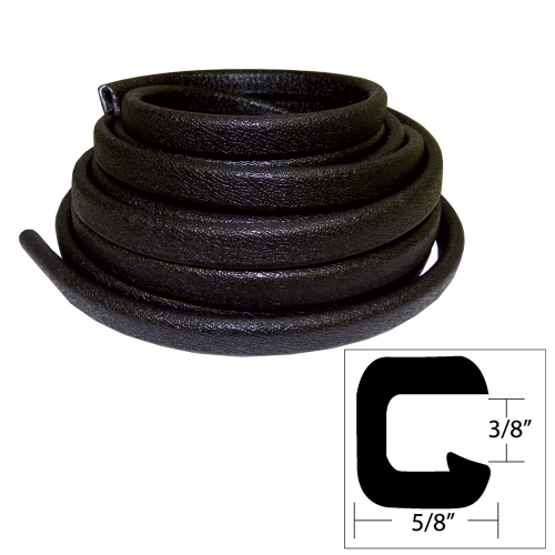 TACO Marine - TACO Flexible Vinyl Trim - &#8540;" Opening x &#8541;"W x 25'L - Black