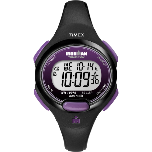 Timex - Timex IRONMAN&reg; 10-Lap Watch - Mid-Size - Purple/Black