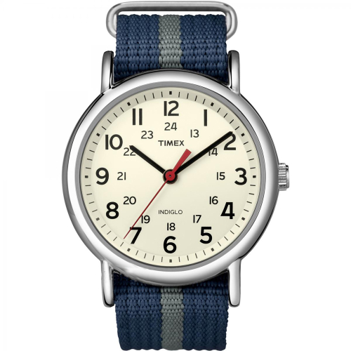 Timex - Timex Weekender&reg; Slip-Thru Watch - Navy/Grey