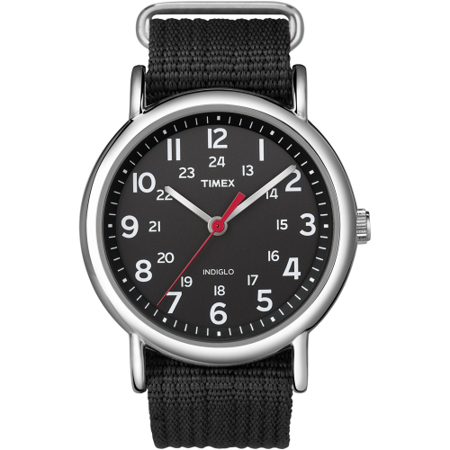 Timex - Timex Weekender&reg; Slip-Thru Watch - Black