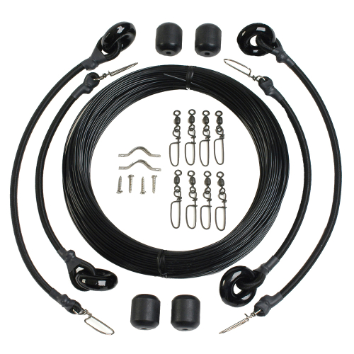 Lee's Tackle - Lee's Deluxe Rigging Kit - Double Rig Up To 37ft. - Black Mono
