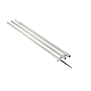 Lee's Tackle - Lee's 12' MKII Bright Silver Pole w/Black Spike - 1 3/8" OD