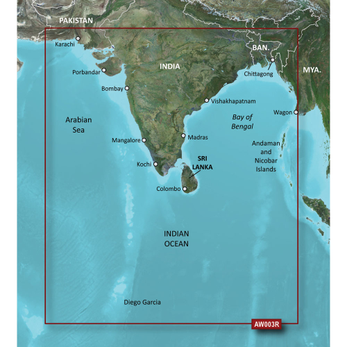 Garmin - Garmin BlueChart&reg; g2 Vision&reg; HD - VAW003R - Indian Subcontinent - microSD&trade;/SD&trade;