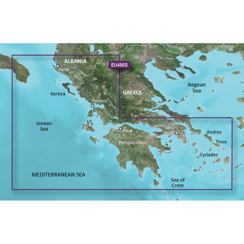 Garmin - Garmin BlueChart&reg; g3 Vision&reg; HD - VEU490S - Greece West Coast &amp; Athens - microSD&trade;/SD&trade;