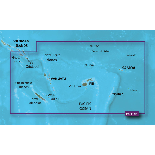 Garmin - Garmin BlueChart&reg; g2 Vision&reg; HD - VPC018R - New Caledonia - Fiji - microSD&trade;/SD&trade;