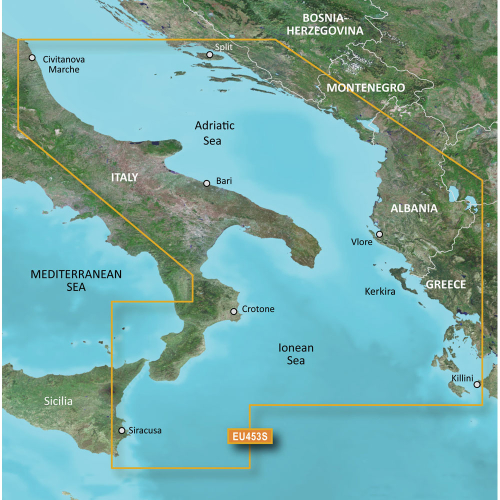 Garmin - Garmin BlueChart&reg; g3 Vision&reg; HD - VEU453S - Adriatic Sea, South Coast - microSD&trade;/SD&trade;