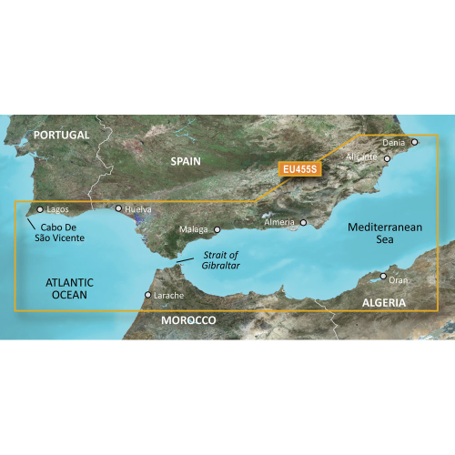 Garmin - Garmin BlueChart&reg; g3 Vision&reg; HD - VEU455S - Alicante to Cabo de Sao Vicente - microSD&trade;/SD&trade;