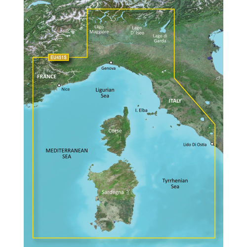Garmin - Garmin BlueChart&reg; g3 Vision&reg; HD - VEU451S - Legurian Sea, Corsica &amp; Sardinia - microSD&trade;/SD&trade;