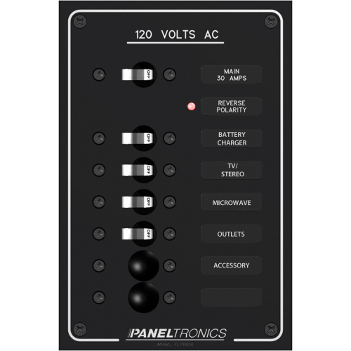Paneltronics - Paneltronics Standard AC 6 Position Breaker Panel & Main